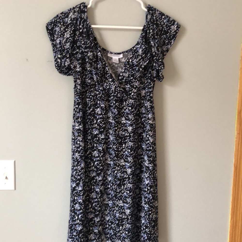 Motherhood maternity wrap top empire waist knit dress